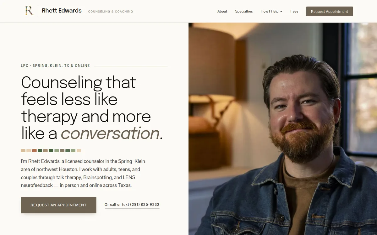 rhettedwards.com homepage